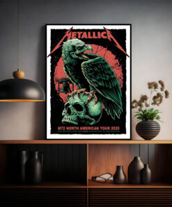 metallica m72 canvas 2025 liberty bell skull design official tour poster art 2