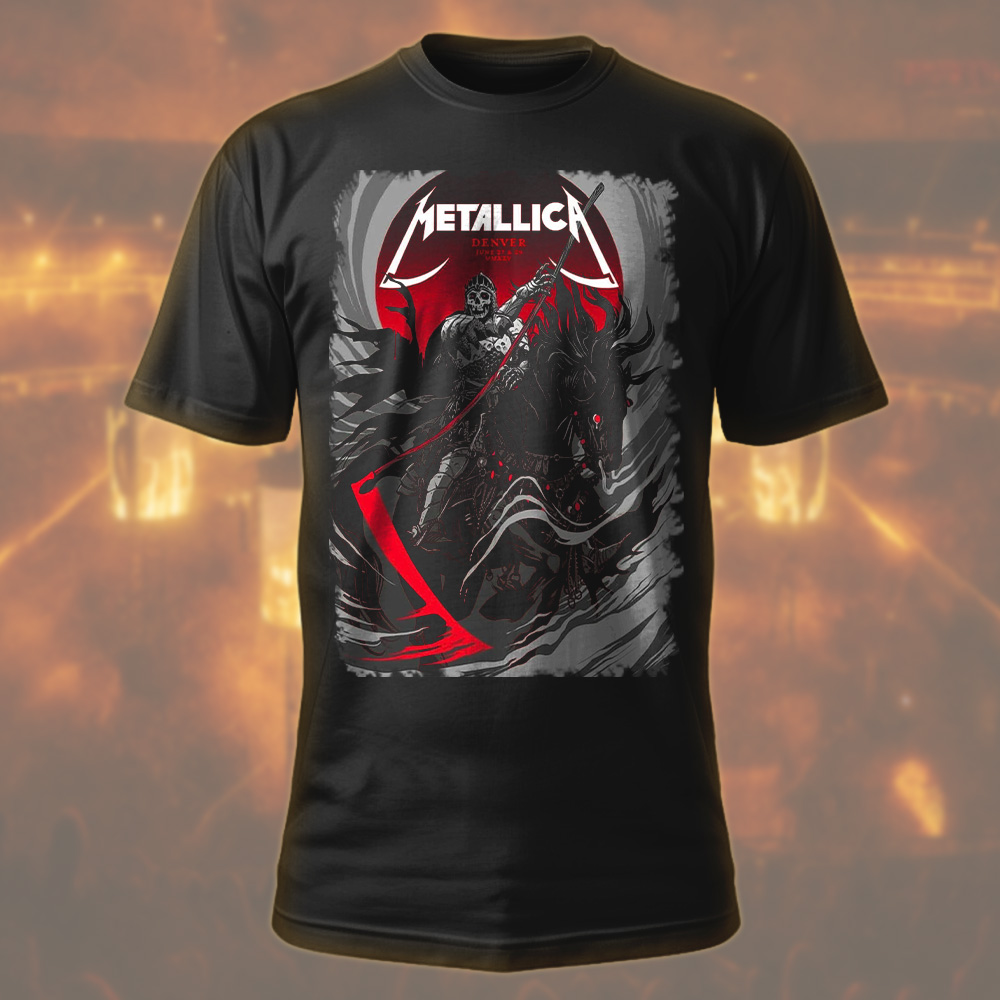 metallica m72 denver 2025 reaper art tee official no repeat weekend concert shirt 1