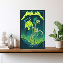 metallica m72 houston poster june 14 2025 grim reaper horseman canvas nrg stadium concert art 1