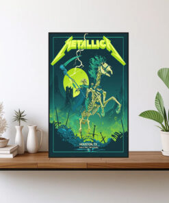 metallica m72 houston poster june 14 2025 grim reaper horseman canvas nrg stadium concert art 1