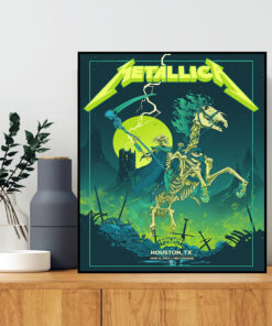 metallica m72 houston poster june 14 2025 grim reaper horseman canvas nrg stadium concert art 1