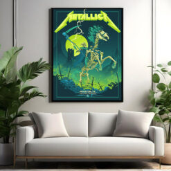 metallica m72 houston poster june 14 2025 grim reaper horseman canvas nrg stadium concert art 2