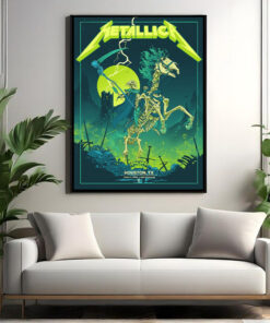 metallica m72 houston poster june 14 2025 grim reaper horseman canvas nrg stadium concert art 2