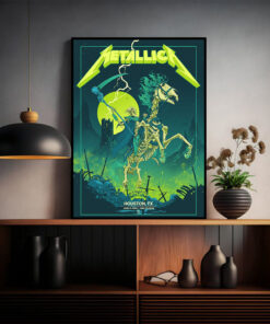 metallica m72 houston poster june 14 2025 grim reaper horseman canvas nrg stadium concert art 2