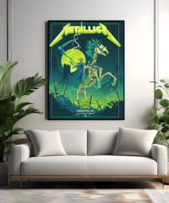 metallica m72 houston poster june 14 2025 grim reaper horseman canvas nrg stadium concert art