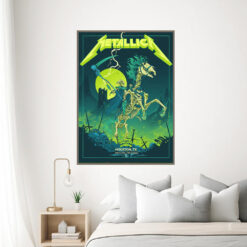 metallica m72 houston poster june 14 2025 grim reaper horseman canvas nrg stadium concert art 3