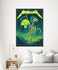 metallica m72 houston poster june 14 2025 grim reaper horseman canvas nrg stadium concert art 3
