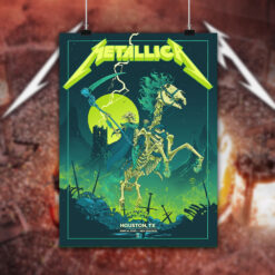 metallica m72 houston poster june 14 2025 grim reaper horseman canvas nrg stadium concert art