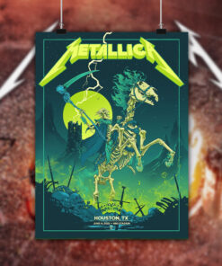 metallica m72 houston poster june 14 2025 grim reaper horseman canvas nrg stadium concert art