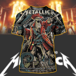 metallica m72 tampa 2025 night 1 poster shirt pirate skeletons art raymond james stadium all over print tee june 6