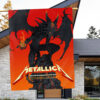 metallica m72 tour 2025 flag demon king graphic north american cities collectors banner 2