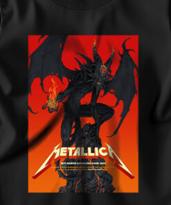 metallica m72 tour 2025 t shirt demon poster art north american concert cities edition santa clara denver toronto 2