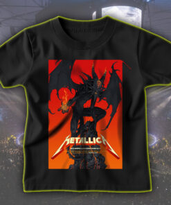 metallica m72 tour 2025 t shirt demon poster art north american concert cities edition santa clara denver toronto