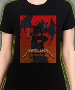 metallica m72 tour 2025 t shirt demon poster art north american concert cities edition santa clara denver toronto 3