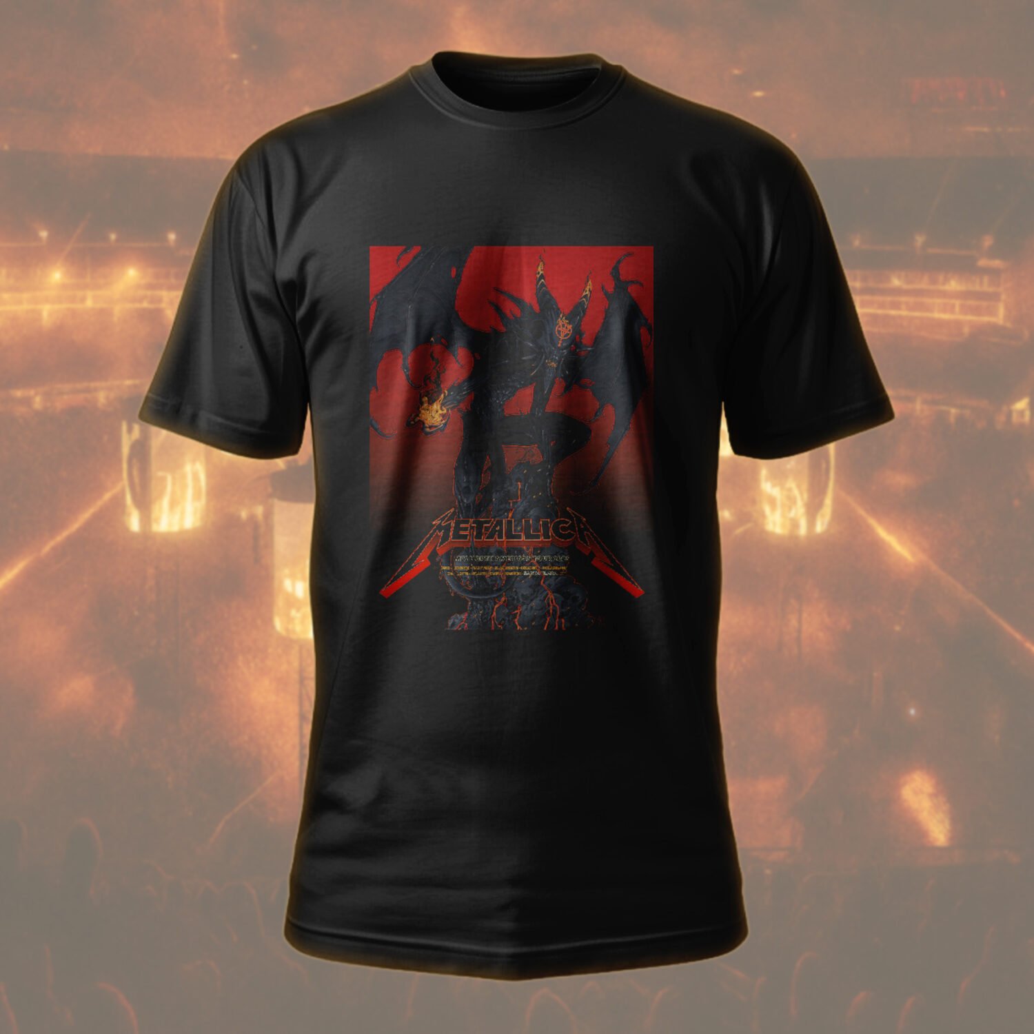 metallica m72 tour 2025 t shirt hoodie long sleeve tank top sweatshirt demon poster art santa clara denver toronto cities edition