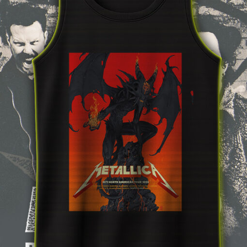 metallica m72 tour 2025 tank top hellfire demon graphic live in atlanta philadelphia houston official band merch 1