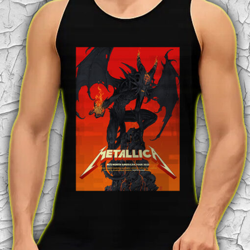 metallica m72 tour 2025 tank top hellfire demon graphic live in atlanta philadelphia houston official band merch 4