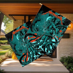 metallica m72 tour flag north america 2025 cthulhu sea monster design multi city tour banner