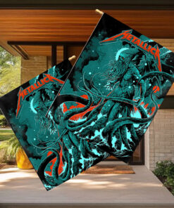 metallica m72 tour flag north america 2025 cthulhu sea monster design multi city tour banner