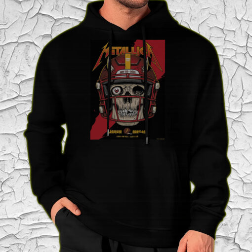 metallica m72 tour hoodie may 28 2025 landover maryland skull football helmet print northwest stadium edition 2