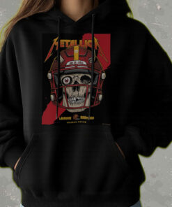 metallica m72 tour hoodie may 28 2025 landover maryland skull football helmet print northwest stadium edition