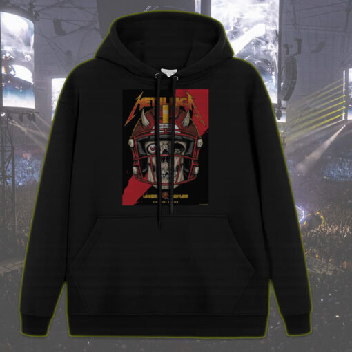 metallica m72 tour hoodie may 28 2025 landover maryland skull football helmet print northwest stadium edition