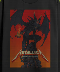 metallica m72 tour long sleeve 2025 north american concert list dark demon poster art toronto blacksburg denver 2