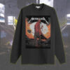 metallica m72 tour long sleeve houston show 2025 nrg stadium red cloak skull art print