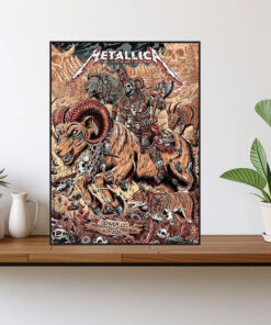 metallica m72 tour poster ramrider skulllord canvas art denver june 29 2025 1