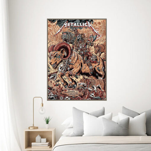 metallica m72 tour poster ramrider skulllord canvas art denver june 29 2025 2