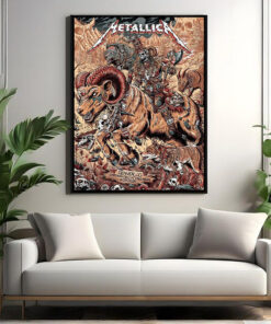 metallica m72 tour poster ramrider skulllord canvas art denver june 29 2025