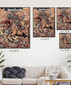 metallica m72 tour poster ramrider skulllord canvas art denver june 29 2025 4
