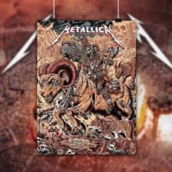 metallica m72 tour poster ramrider skulllord canvas art denver june 29 2025