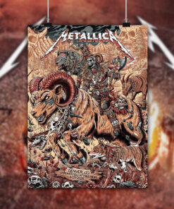 metallica m72 tour poster ramrider skulllord canvas art denver june 29 2025