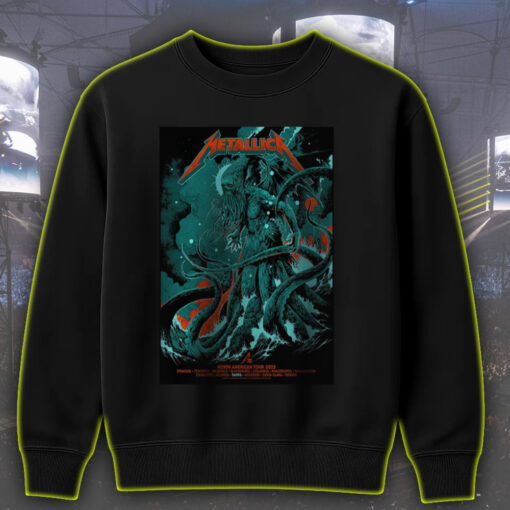 metallica m72 tour sweatshirt 2025 north american cities deep sea demon graphic tour edition apparel 1