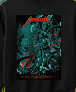 metallica m72 tour sweatshirt 2025 north american cities deep sea demon graphic tour edition apparel