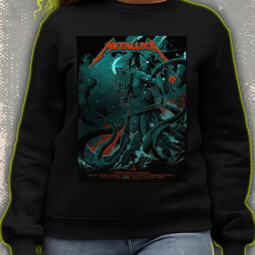 metallica m72 tour sweatshirt 2025 north american cities deep sea demon graphic tour edition apparel 3