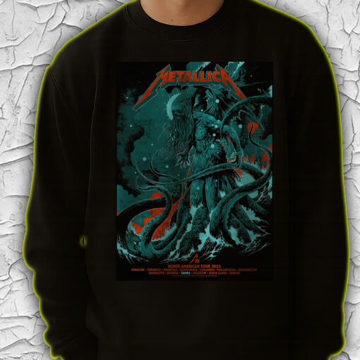 metallica m72 tour sweatshirt 2025 north american cities deep sea demon graphic tour edition apparel 4