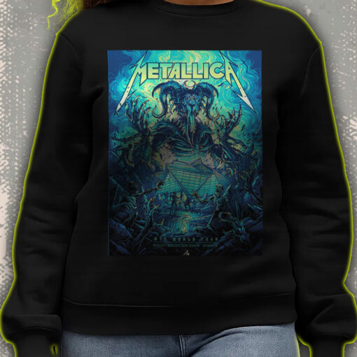 metallica m72 tour sweatshirt june 3 2025 atlanta ga skeleton uprising demon art stadium concert drop 3