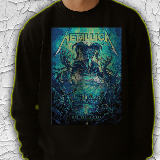 metallica m72 tour sweatshirt june 3 2025 atlanta ga skeleton uprising demon art stadium concert drop 4