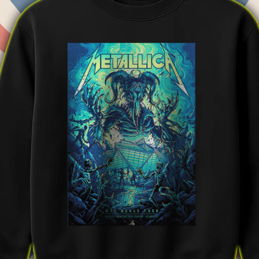 metallica m72 tour sweatshirt june 3 2025 atlanta ga skeleton uprising demon art stadium concert drop