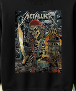metallica m72 tour sweatshirt june 8 tampa concert pirate skeleton art 2025 tour drop 2