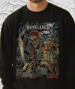 metallica m72 tour sweatshirt june 8 tampa concert pirate skeleton art 2025 tour drop 4