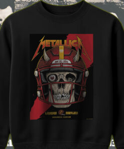 metallica m72 tour sweatshirt may 28 2025 landover md skull football helmet design northwest stadium official merch 1