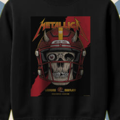 metallica m72 tour sweatshirt may 28 2025 landover md skull football helmet design northwest stadium official merch 2