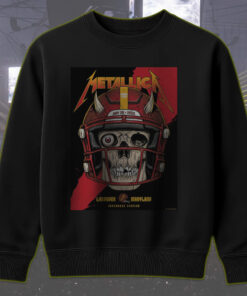 metallica m72 tour sweatshirt may 28 2025 landover md skull football helmet design northwest stadium official merch