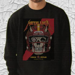 metallica m72 tour sweatshirt may 28 2025 landover md skull football helmet design northwest stadium official merch 4