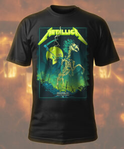 metallica m72 tour t shirt grim reaper horseman design skeleton rider official band merch houston tx june 14 2025 1