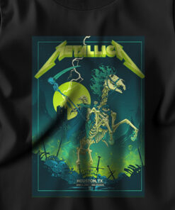 metallica m72 tour t shirt grim reaper horseman design skeleton rider official band merch houston tx june 14 2025 1