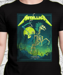 metallica m72 tour t shirt grim reaper horseman design skeleton rider official band merch houston tx june 14 2025 3
